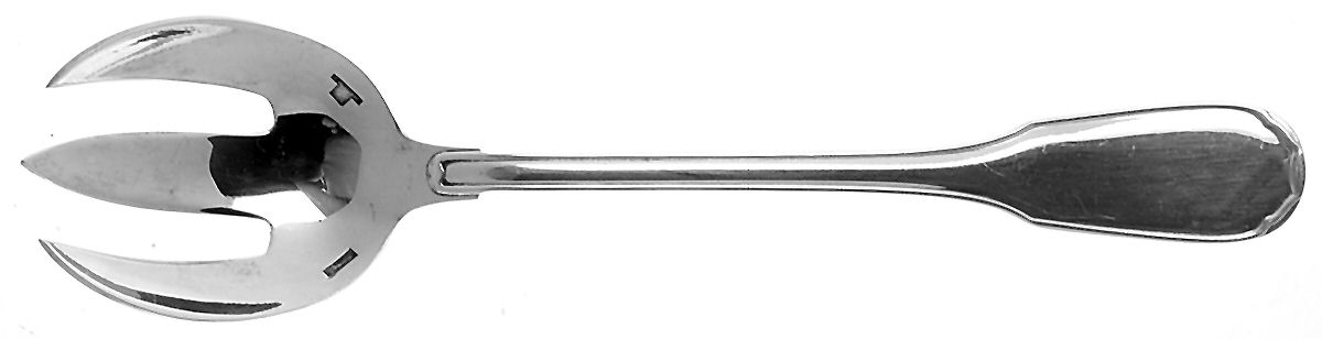 Plunir (Silverplate) Solid Salad Serving Fork by Christofle France-1