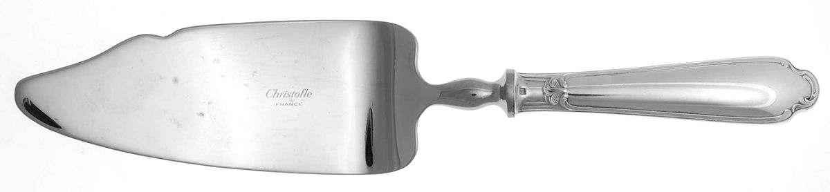 Pompadour (Silverplate) Pie & Cake Server with Stainless Blade by Christofle France-1