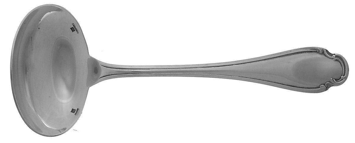 Pompadour (Silverplate) Solid Gravy Ladle by Christofle France-1