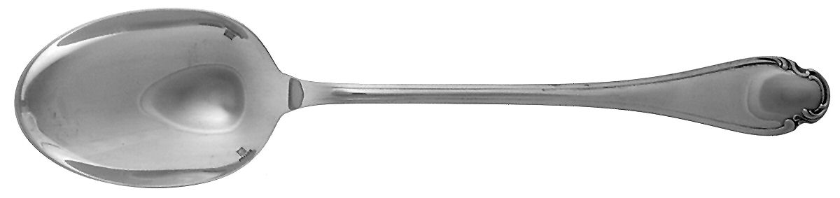 Pompadour (Silverplate) Solid Serving Spoon by Christofle France-1