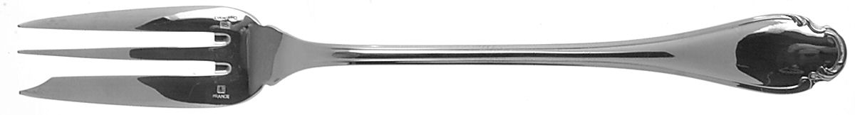 Pompadour (Silverplate) Solid Serving Fork by Christofle France-1
