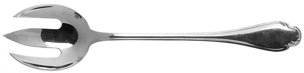 Pompadour (Silverplate) Solid Salad Serving Fork by Christofle France-1