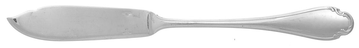 Pompadour (Silverplate) Individual Solid Fish Knife by Christofle France-1