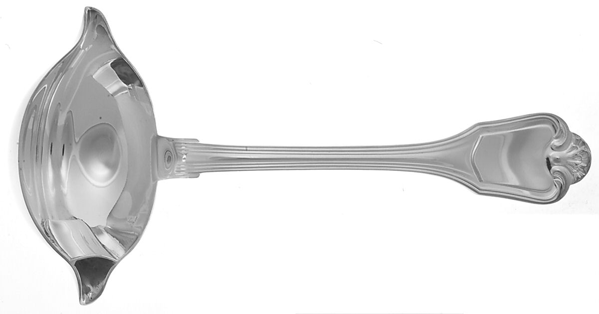 Port Royal (Silverplate) Solid Fat & Lean Gravy Ladle by Christofle France-1