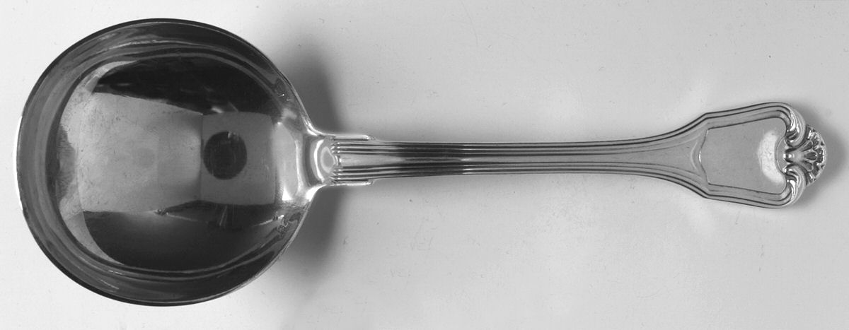 Port Royal (Silverplate) Dessert Ladle, Solid Piece by Christofle France-1