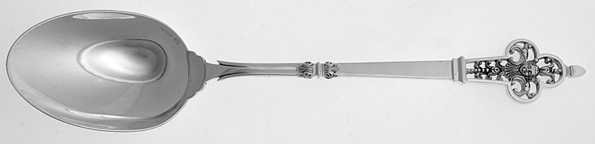 Renaissance (Sterling, 1991) Solid Serving Spoon by Christofle France-1