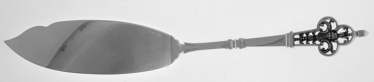 Renaissance (Sterling, 1991) Large Solid Fish Serving Knife by Christofle France-1