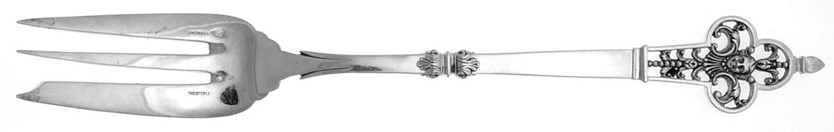 Renaissance (Sterling, 1991) Solid Serving Fork by Christofle France-1