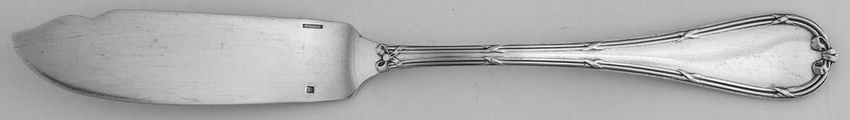 Rubans (Silverplate, 1926) Individual Solid Fish Knife by Christofle France-1