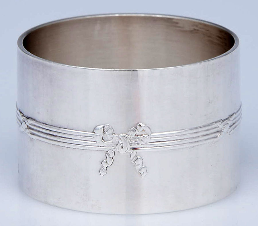 Rubans (Silverplate, 1926) Napkin Ring by Christofle France-1