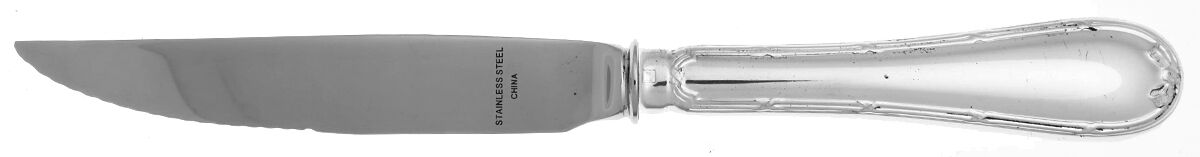 Rubans (Silverplate, 1926) Steak Knife Individual Hollow, Serrate HC by Christofle France-1