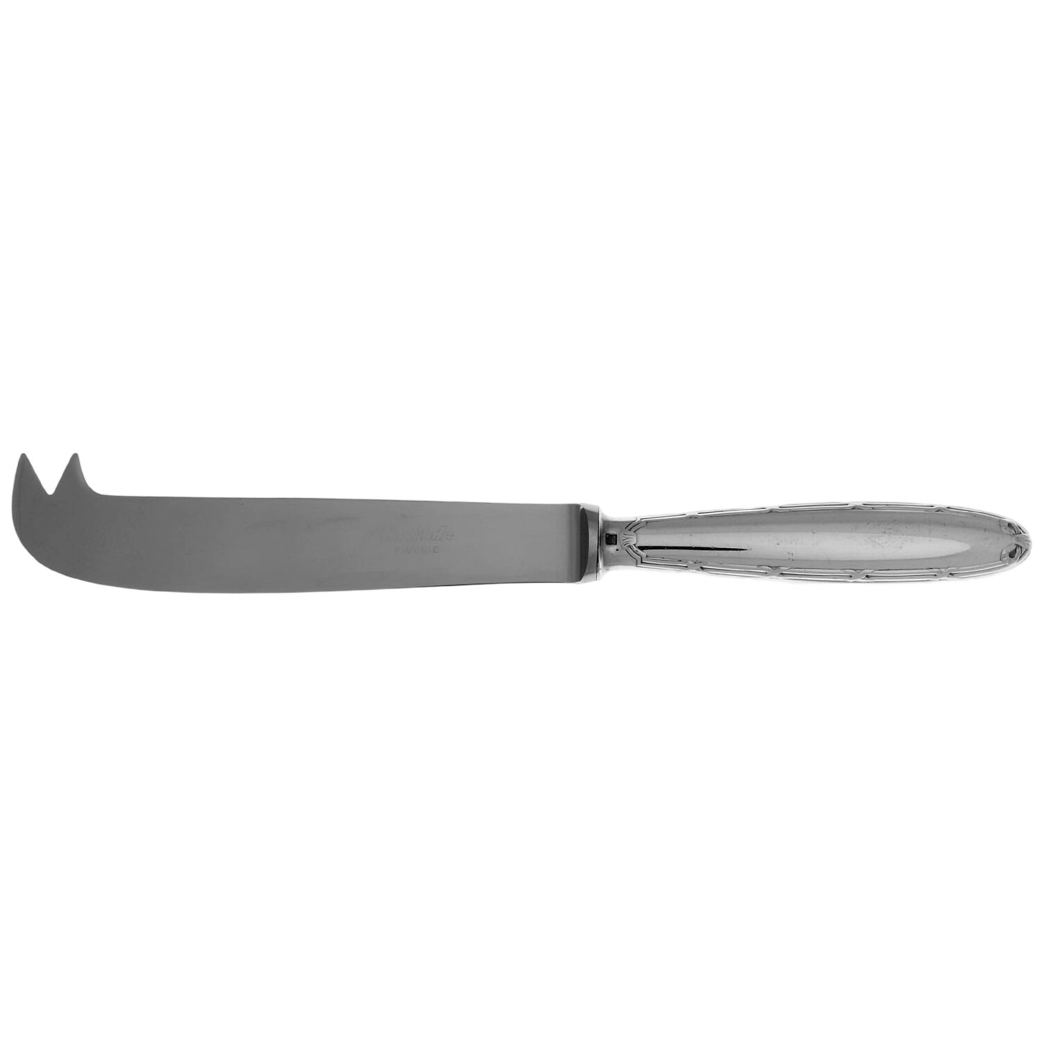 Rubans (Silverplate, 1926) Cheese Knife with Stainless Blade by Christofle France-1
