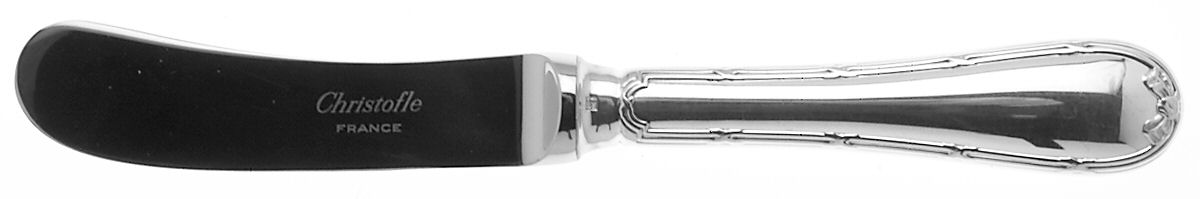 Rubans (Silverplate, 1926) Butter Spreader Hollow Hdl-Paddle/Stainless Blade by Christofle France-1