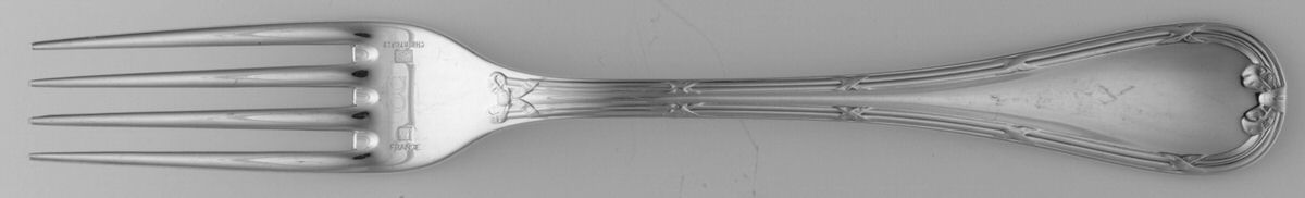Rubans (Silverplate, 1926) Fork by Christofle France-1