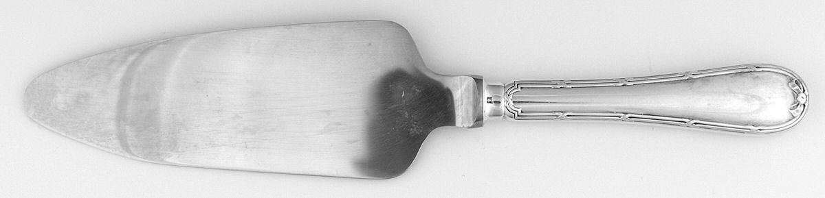 Rubans (Silverplate, 1926) Pie Server with Stainless Blade by Christofle France-1