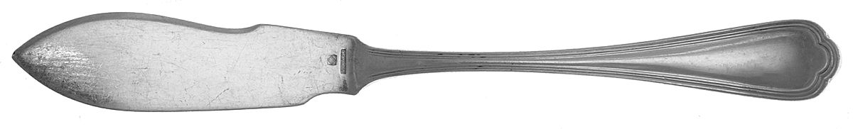 Spatours (Silverplate, 1862, No Monograms) Flat Handle Master Butter Knife by Christofle France-1