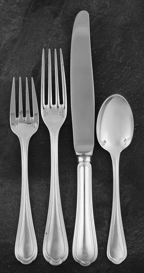 Spatours (Silverplate, 1862, No Monograms) 4 Piece Place Setting by Christofle France-1