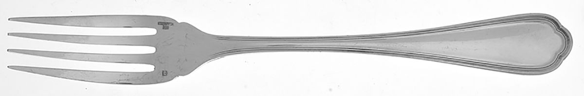 Spatours (Silverplate, 1862, No Monograms) Individual Solid Fish Fork by Christofle France-1
