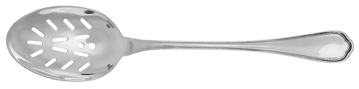 Spatours (Silverplate, 1862, No Monograms) Pierced Solid Serving Spoon by Christofle France-1
