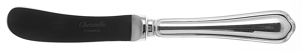 Spatours (Silverplate, 1862, No Monograms) Butter Spreader Hollow Hdl-Paddle/Stainless Blade by Christofle France-1