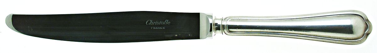Spatours (Silverplate, 1862, No Monograms) Modern Hollow Knife by Christofle France-1