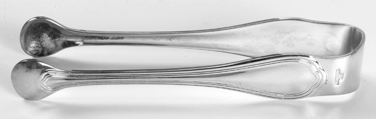Spatours (Silverplate, 1862, No Monograms) Sugar Tongs by Christofle France-1