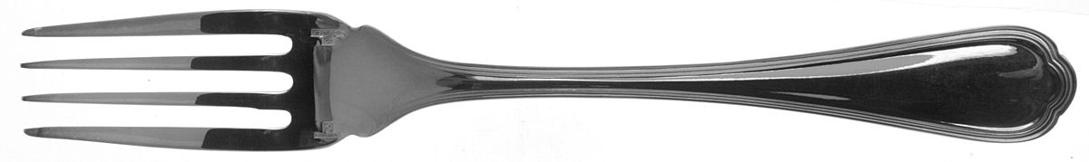 Spatours (Silverplate, 1862, No Monograms) Individual Solid Fish Fork by Christofle France-1