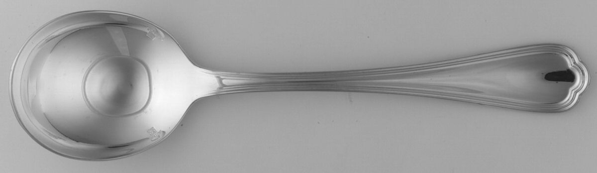 Spatours (Silverplate, 1862, No Monograms) Round Bowl Soup Spoon (Cream Soup) by Christofle France-1