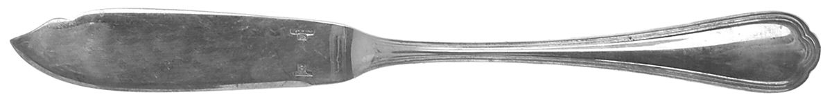 Spatours (Silverplate, 1862, No Monograms) Individual Solid Fish Knife by Christofle France-1