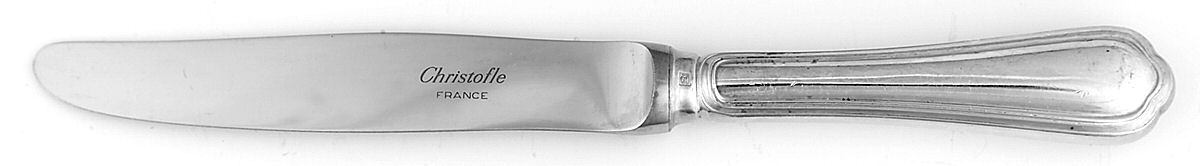 Spatours (Silverplate, 1862, No Monograms) Dessert Knife with Stainless Blade by Christofle France-1