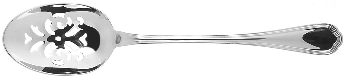 Spatours (Silverplate, 1862, No Monograms) Pierced Solid Serving Spoon by Christofle France-1
