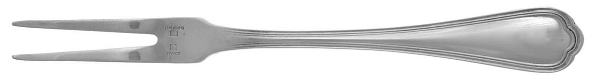 Spatours (Silverplate, 1862, No Monograms) Small 2-Tine Cold Meat Serving Fork by Christofle France-1