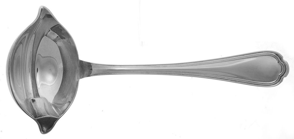 Spatours (Silverplate, 1862, No Monograms) Solid Fat & Lean Gravy Ladle by Christofle France-1