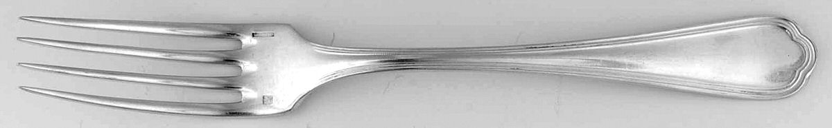 Spatours (Silverplate, 1862, No Monograms) Fork by Christofle France-1