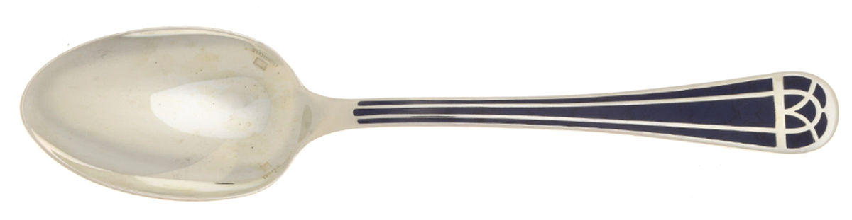 Talisman-Blue (Silverplate, 1995) Place/Oval Soup Spoon by Christofle France-1