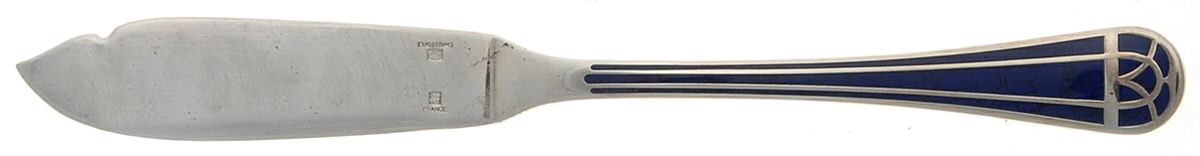 Talisman-Blue (Silverplate, 1995) Individual Solid Fish Knife by Christofle France-1