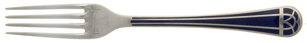 Talisman-Blue (Silverplate, 1995) Dessert Fork by Christofle France-1