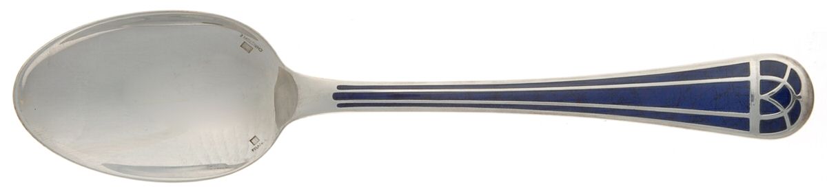 Talisman-Blue (Silverplate, 1995) Tablespoon (Serving Spoon) by Christofle France-1
