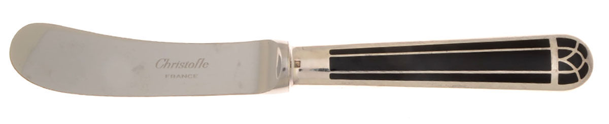 Talisman (Silverplate, 1995) Butter Spreader Hollow Hdl-Paddle/Stainless Blade by Christofle France-1