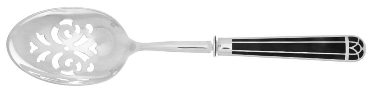 Talisman (Silverplate, 1995) Pierced Solid Serving Spoon by Christofle France-1