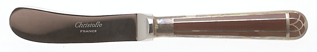 Talisman (Silverplate) Butter Spreader Hollow Hdl-Paddle/Stainless Blade by Christofle France-1