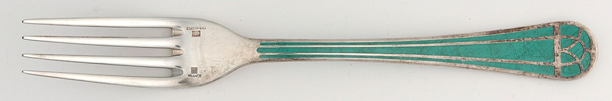Talisman (Silverplate) Fork by Christofle France-1