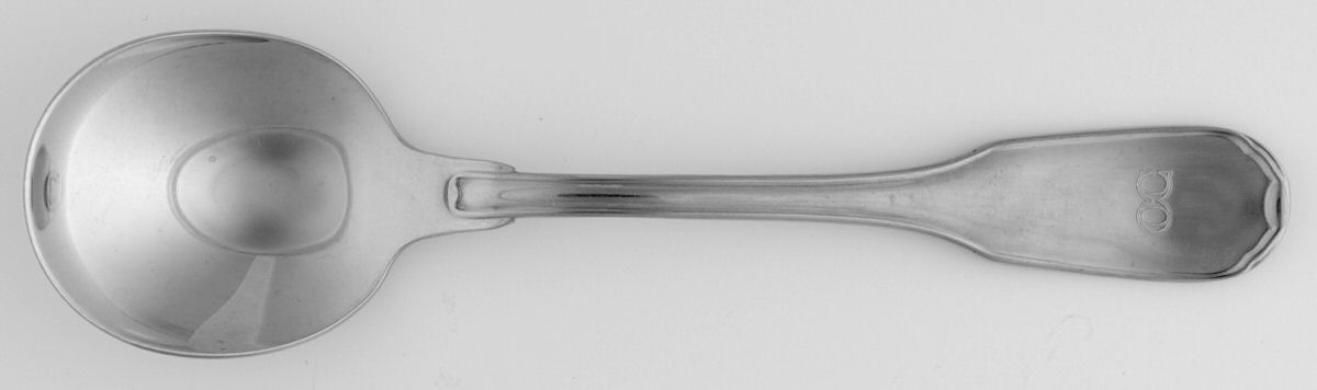 Touraine (Stainless) Round Bowl Soup Spoon (Cream Soup) by Christofle France-1