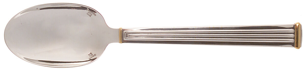 Triade Gold (Silverplate) Oval Place Soup Spoon by Christofle France-1