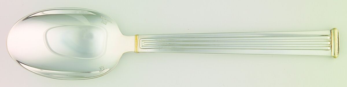 Triade Gold (Silverplate) Place/Oval Soup Spoon by Christofle France-1