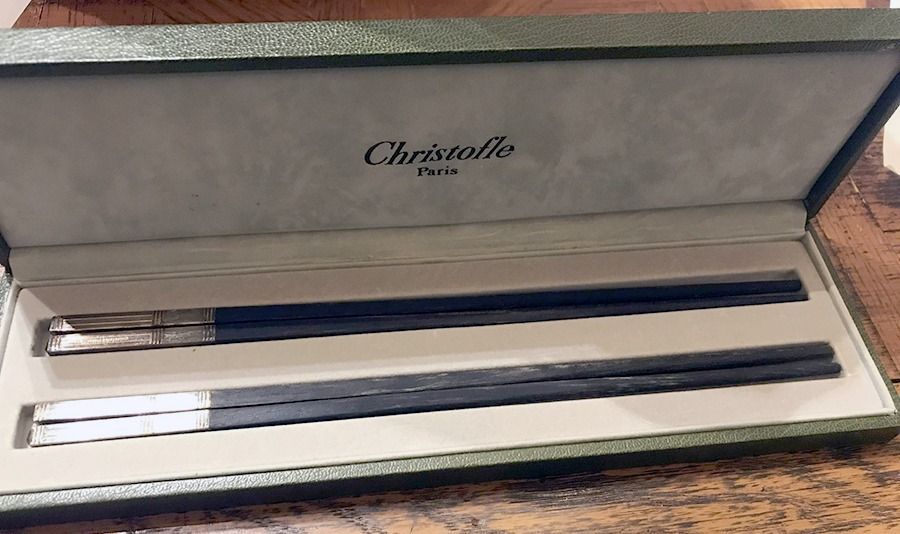 Triade (Silverplate) (Set of 2) Chopstick Set by Christofle France-1