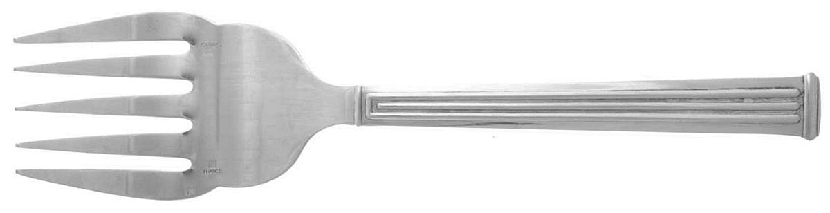 Triade (Silverplate) Large Solid Fish Serving Fork by Christofle France-1