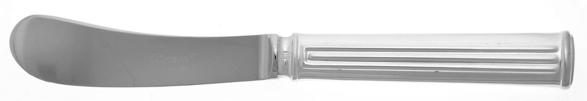 Triade (Silverplate) Butter Spreader Hollow Hdl-Paddle/Stainless Blade by Christofle France-1