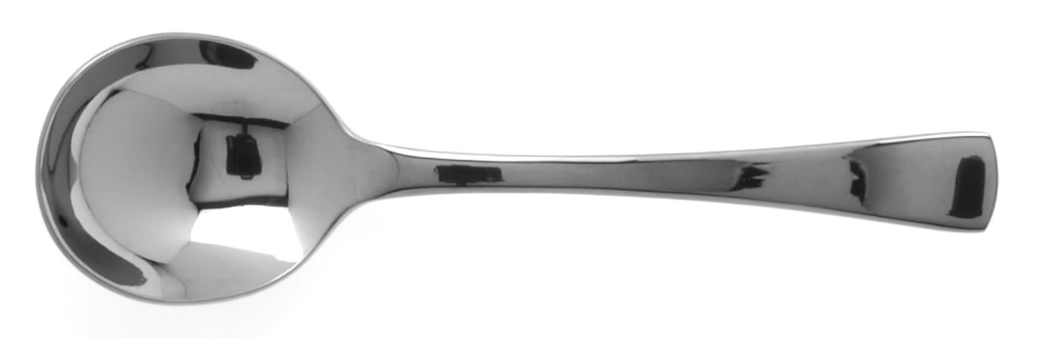 Valois (Stainless, Glossyfin) Round Bowl Soup Spoon (Cream Soup) by Christofle France-1