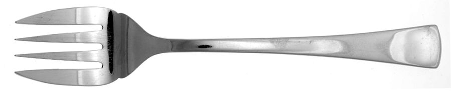 Valois (Stainless, Glossyfin) Solid Salad Serving Fork by Christofle France-1